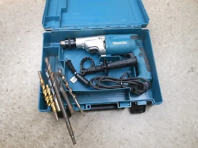 Makita HP2050 2 Speed Hammer Drill W/ 6 Bits & Case • $45