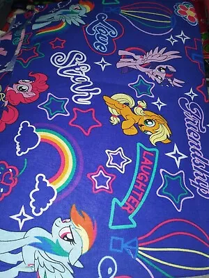 New  My Little Pony Springs Creative Purple Fabric 1 Yard 100% Cotton HTF • $23.60