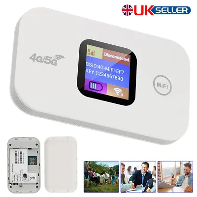 Portable Unlocked LTE 4G Wireless WiFi Router Mobile Broadband LCD MIFI Hotspot~ • £19.80