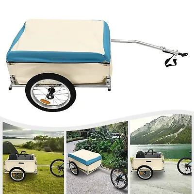 Bike Cargo Trailer 50kg Bicycle Wagon Trailer Storage Cart +Removable Box& Cover • $114