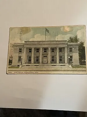 Post Office Middletown Ohio Postcard Posted 01-1922 P107 • $5.75