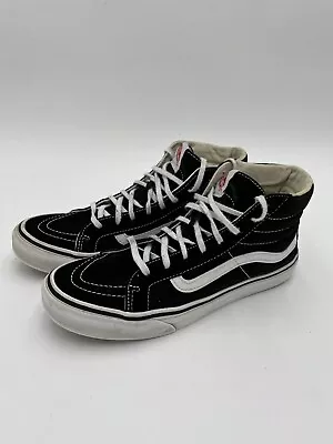 Vans Old Skool SK8-Hi Black Suede High Top Sneakers Shoes Mens 7 Womens 8.5 • $19.99