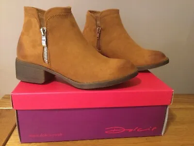 Dolcis “Roddy” Ankle Boots Size 8 Tan - NEW RRP £47.99 • £13