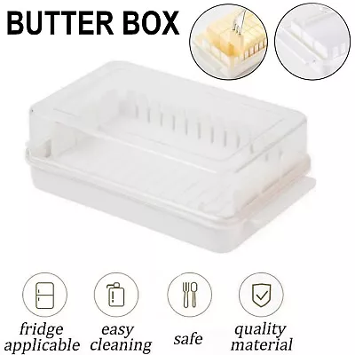 Plastic Box Storage Case Food Butter Cheese Serving Storage Dish Container • $14.99