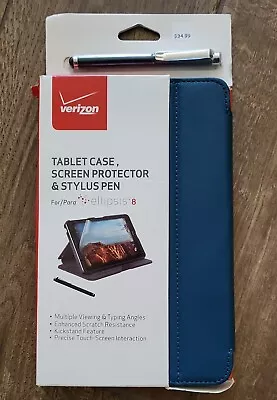 VERIZON TABLET CASE SCREEN PROTECTOR & STYLUS PEN FOR ELLIPSIS 8 See Descript • $7.50