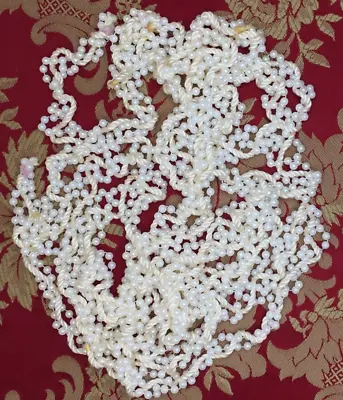 White Pearl Satin Cord 258  Christmas Tree Mantle Wreath Decor Victorian Garland • $24.99