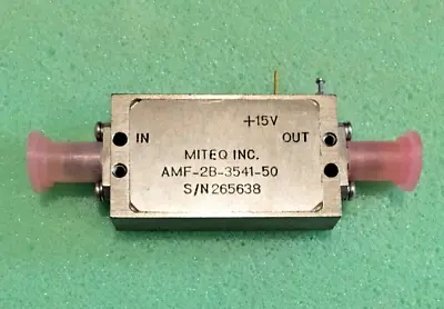 Miteq RF Amplifier 3.5-4.1 GHz AMF-2B-3541-50  Microwave  SMA(f) +15V • $65