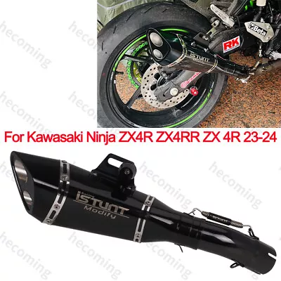 Exhaust System For Kawasaki Ninja ZX4R ZX4RR ZX 4R 23-24 Double Tube Muffler • $98.68