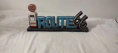 Route 66 Lighted Decor Globe On Gas Pump Lighted Alternating Light Colors • $15