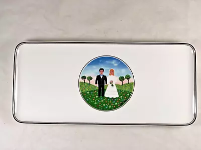 New Old Stock  Villeroy & Boch  Design Naif Wedding Couple Large Sandwich Tray • $39.95