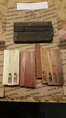 Pen Blank LOT C: 3 Sycamore 4 Bloodwood 4 Sapele 4 Ebony • $45