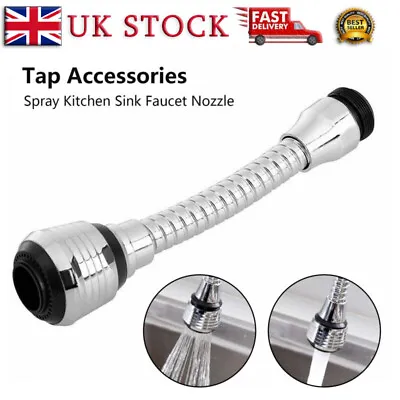 360° Swivel Hose Water Tap Sink Faucet Filter Extension Kitchen Nozzle Extender • £6.33