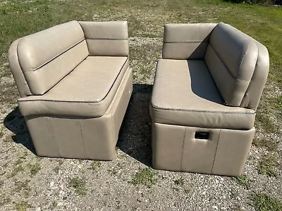 Williamsburg Ultraleather Taupe Tan Dinette With Storage RV Boat Motorhome Used • $1200