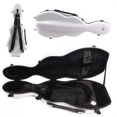 4/4 Violin Case Carbon Fiber Full Size Violin Box Case Light Handy White Color • $129