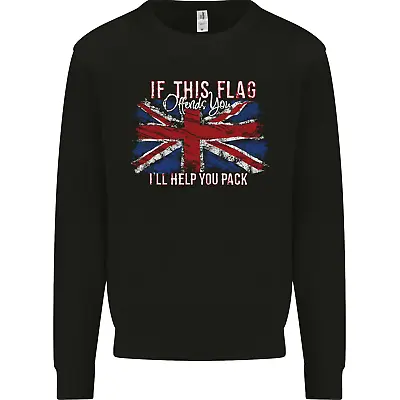 If This Flag Offends You Union Jack Britain Mens Sweatshirt Jumper • £15.99