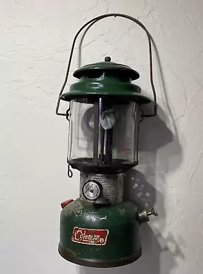 Vtg Coleman 220F 228F Double Mantle Camping Lantern - Green 1967 • $31.12