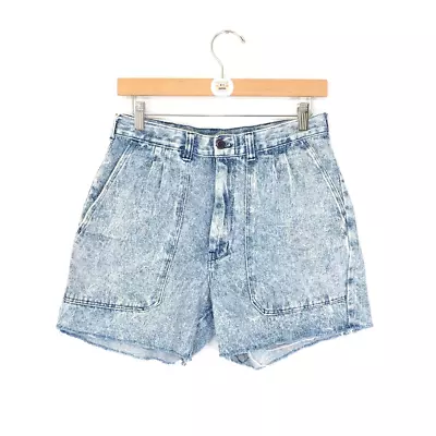 80s Vintage Acid Wash Jean Cut Offs High Waisted  Size 6/8 Waist 29 100% Cotton • £25.65