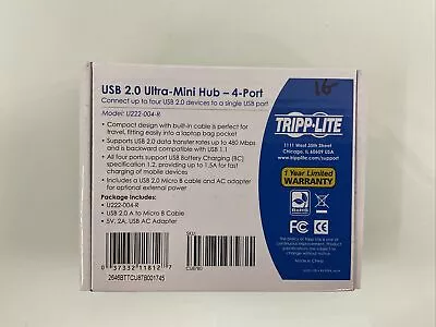 Tripp Lite USB Ultra-Mini Hub 4-Port Powered AC Adapter Included BNIB • $15.39