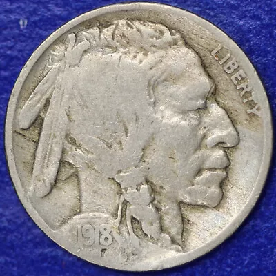 1918 -S Buffalo Nickel 5c Cent Good GD Condition • $16