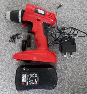 £11.99 • Buy Black & Decker 18v Drill/Driver, Charger And  Battery- For Spares/repair