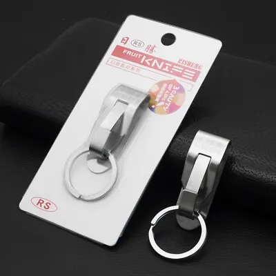 Stainless Steel Keyring Security Clip On Heavy Duty Belt Key Clip Belt Keych_RZ • $7.22