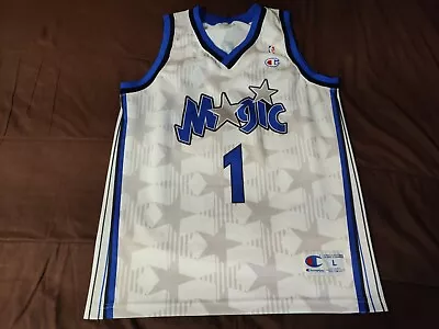 EU Champion Orlando Magic Tracy McGrady Stars White Jersey L • $115