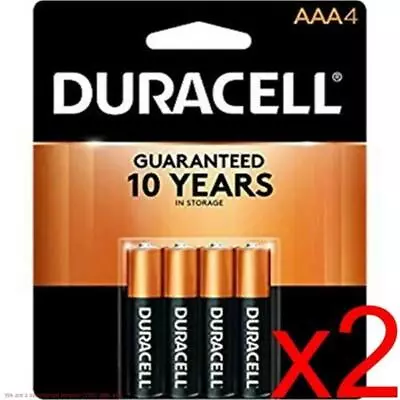 2 PACK!!! Duracell Coppertop AAA Batteries - 4 Pack Alkaline Battery EXP 03/2035 • $9.99