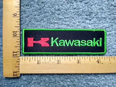 1 Kawasaki Motorcycle Racing Iron On Patch   Free Shipping • $4.49