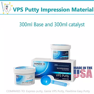 Dental VPS Putty Express Putty Impression Material Base Or Catalyst 600 Ml USA • $46.95
