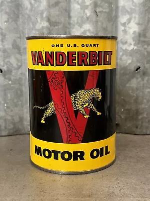 Vanderbilt Motor Oil Can One Quart Vintage Leopard Graphic  • $2599.95