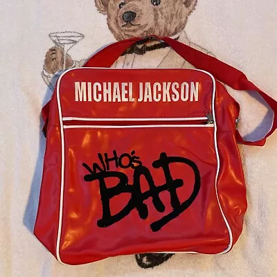 Michael Jackson Memorabilia Who's Bad Bag Red Vinyl Official Product BRAVADO • £49.41