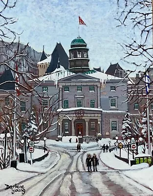 McGill University Winter Montreal Street Scene  Darlene Young Canadian Artist • $72.70