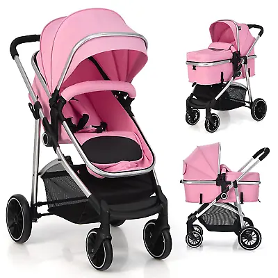 2 In 1 Convertible Baby Stroller High Landscape W/Reversible Seat Removable Fo • $245.99