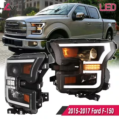 2015 2016 2017 For Ford F-150 Projector Headlights Pair DRL Front Driving Lamps • $269.99