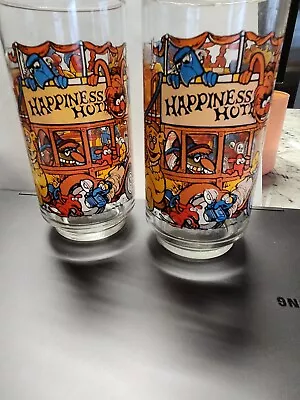 1981 McDonalds The Great Muppet Caper Glass Happiness Hotel Lot Of 2 • $14