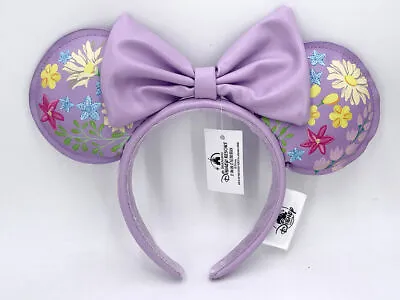 Loungefly Disney Mickey Anniversary Purple Flower Headband Minnie Ears 2023 • $15.39