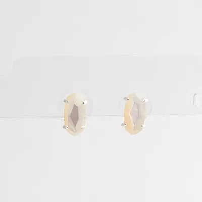 Kendra Scott Betty Silver Stud Earrings In Mother Of Pearl With Dust Bag • £28.99