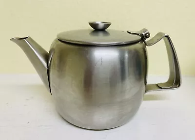 Vtg OLD HALL Stainless Steel 1pt Tea Pot — MCM Design — Made In England • $17.50