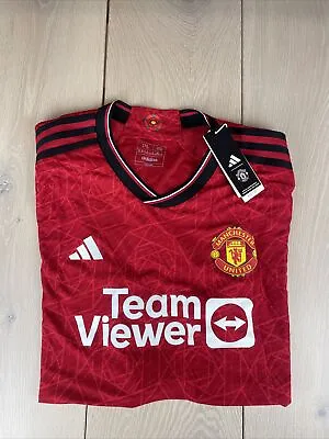 Men’s Adidas Manchester United Home Red Shirt -Size XXL - Player Issue Read Desc • £39.99