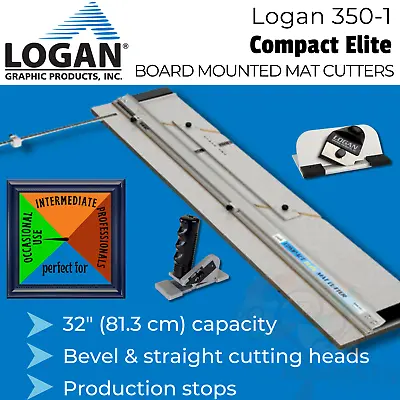 Logan 350-1 32  Mat Cutter Compact Elite & 701-1 Straight 302-1 Bevel Cutter • £343.76