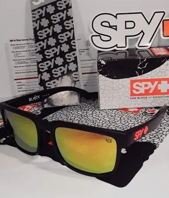 SPY Matte Black & Orange Logo Sunglasses Ken Block Helm Spy+ Optics  • $21.99