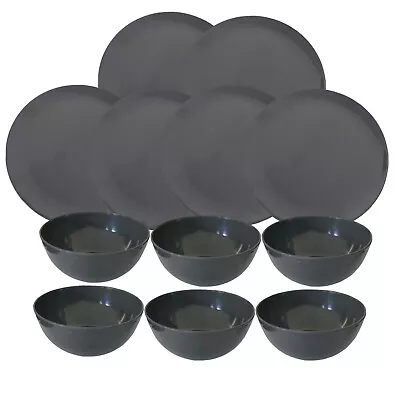 £20.49 • Buy Melamine Plates & Bowls Set Camping Picnic BBQ Dinner Party Tableware GiftP61020