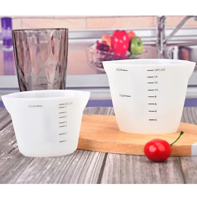 Reusable Silicone Measuring Cups Resin Mixing Cups Acrylic Paint Pourou • $3.28