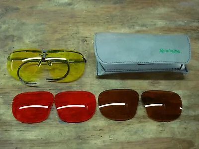 Vintage Remington Aviator Shooting Glasses 3 Lens Set • $119.95