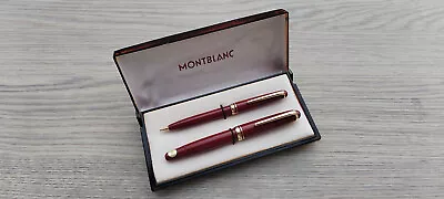 ULTRA RARE NOS 1955 Montblanc Burgundy SET 275 & 254 Gold EF 14C-585 Nib BOXED • $700