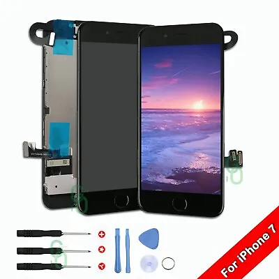 For IPhone 7 LCD Screen Replacement Digitizer Display + Camera + Home Button UK • £18.82