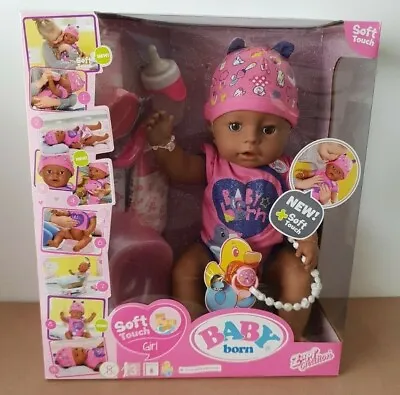 $64.08 • Buy BNIB Baby Born Soft Touch Interactive Girl Doll Zapf Dark Pink