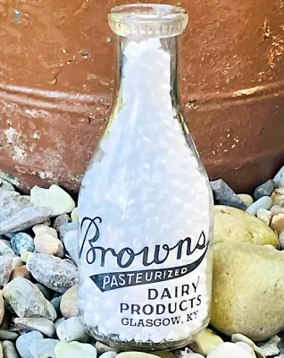 £57.72 • Buy GLASGOW KENTUCKY Browns Dairy Antique Glass Milk Bottle Vintage Old Duraglass