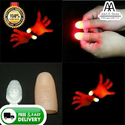 £3.20 • Buy 2x Magic Party Light Up Thumbs Glow Finger Street Party Trick Close Up Appearing
