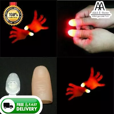 £3.20 • Buy 2x Magic Party Light Up Thumbs Glow Finger Street Party Trick Close Up Appearing